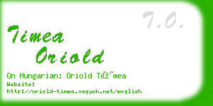 timea oriold business card